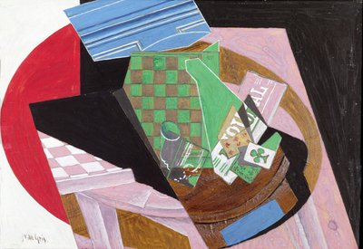 Draughtboard and Playing Cards by Juan Gris